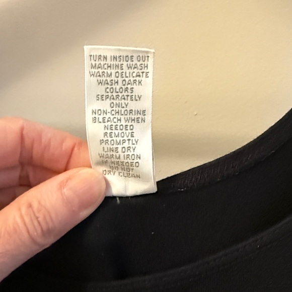 Lands End Cotton Black Tank Dress, Size XL - Picture 4 of 4